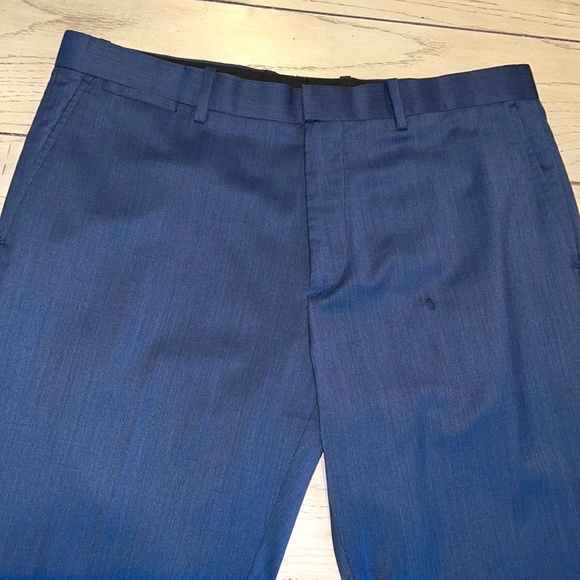 Theory Men’s Navy Virgin Wool Cashmere Dress Pants 34x31” Straight Leg - Picture 2 of 15